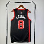 NBA 8 Lavine Bulls 2024 city Maillot noir